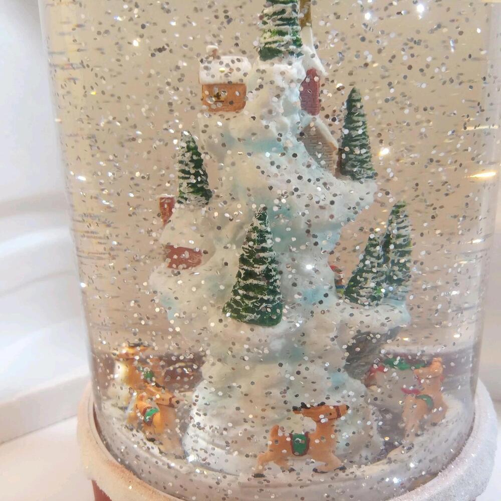 Valerie Parr Hill Snow Globe Red Multi Christmas Village Scene AC/DC Adapter - Picture 9 of 9